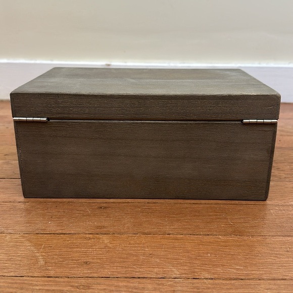 Vintage new wooden open top pullout drawer 2-layer mirror jewelry organizer box - Picture 7 of 12